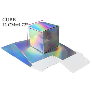 Silver Holographic 12cm Cube Box 40pcs/pack Ready to Ship
