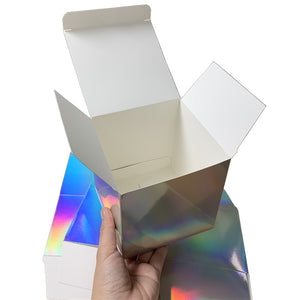 Silver Holographic 12cm Cube Box 40pcs/pack Ready to Ship