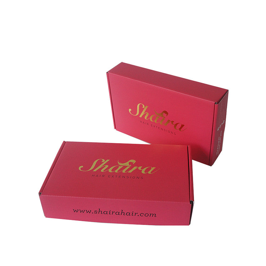 Custom Gold Foiled Logo Hair Packaging Boxes