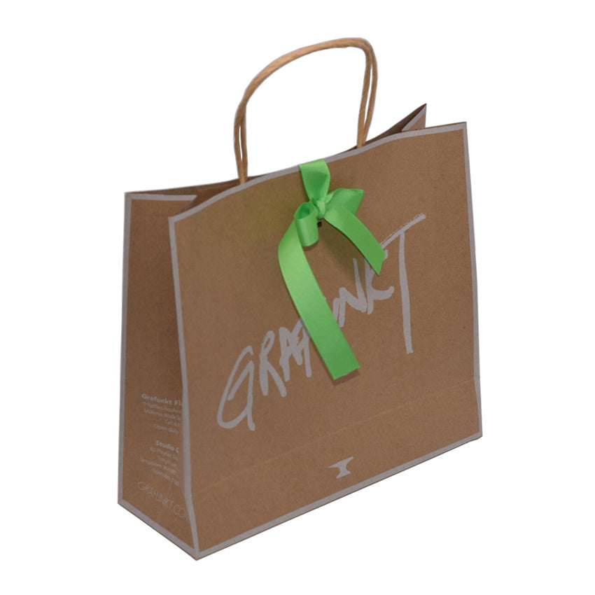 Brown Kraft Paper Shopping Bag for Garment Brand