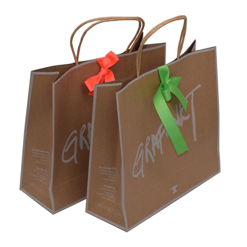 Brown Kraft Paper Shopping Bag for Garment Brand