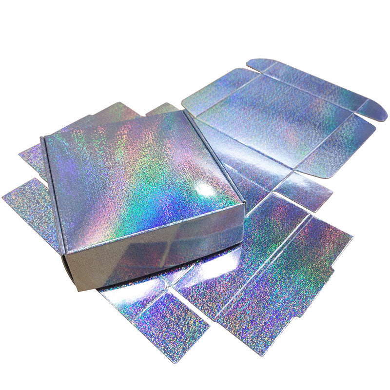 Silver Glitter Holographic Gift Box Silver Laser Packaging Party Favor Box 40pcs/pack Free Shipping
