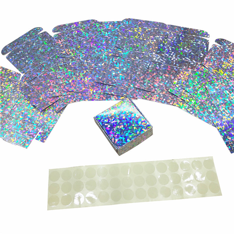 Mosaic Pattern Holographic Gift Box Reflective Silver Laser Packaging Box 40pcs/pack
