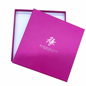 Hot Pink Silver Foiled Scarf Packaging Paper Box