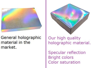 Silver Holographic Gift Box for Party, Wedding Souvenir Box, 40pcs/pack